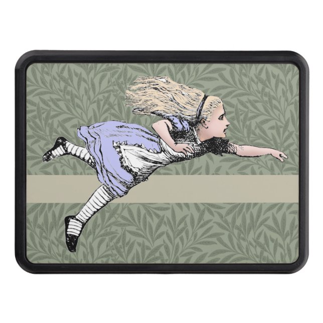 Flying Alice in Wonderland Looking Glass Hitch Cover (Front)