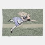 Flying Alice in Wonderland Looking Glass Kitchen Towel