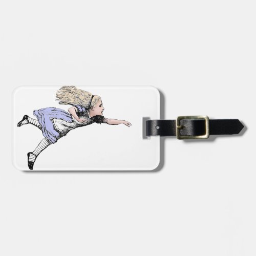 Flying Alice in Wonderland Looking Glass Luggage Tag