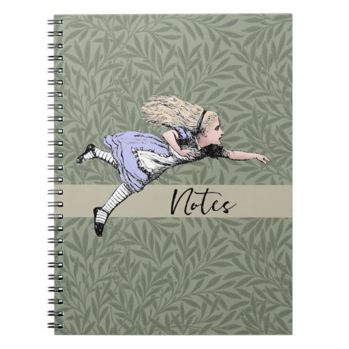 Flying Alice in Wonderland Looking Glass Notebook
