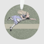 Flying Alice in Wonderland Looking Glass Ornament