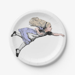 Flying Alice in Wonderland Looking Glass Paper Plates