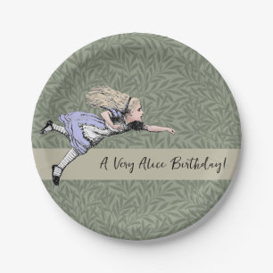 Flying Alice in Wonderland Looking Glass Paper Plates
