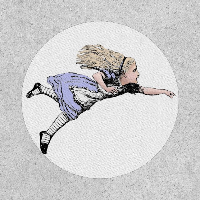 Flying Alice in Wonderland Looking Glass Patch (Front)