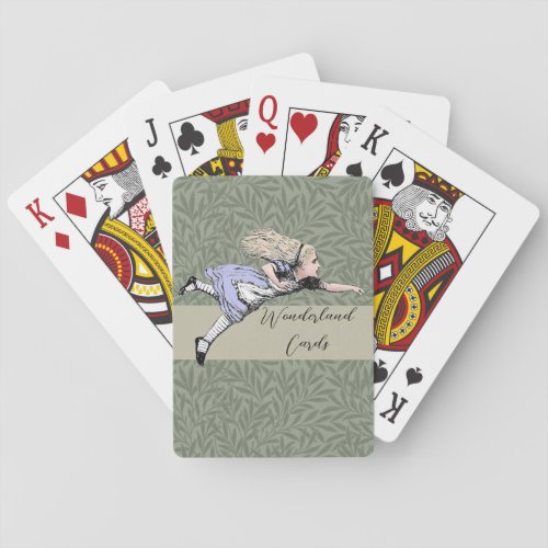 Flying Alice in Wonderland Looking Glass Playing Cards