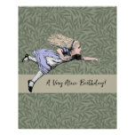 Flying Alice in Wonderland Looking Glass Poster