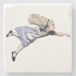 Flying Alice in Wonderland Looking Glass Stone Coaster