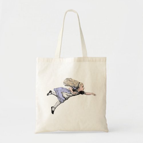 Flying Alice in Wonderland Looking Glass Tote Bag