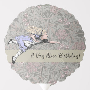 Flying Alice Wonderland Adventure Vintage Tenniel Balloon
