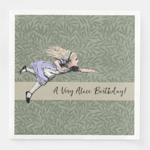 Flying Alice Wonderland Adventure Vintage Tenniel Paper Dinner Napkins