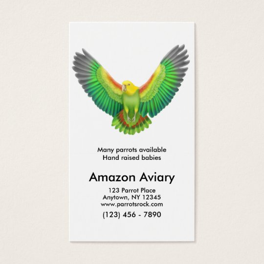 Flying Amazon Parrot Business Card