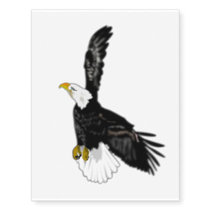 Flying American Eagle Temporary Tattoos