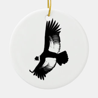Flying Andean Condor Ceramic Ornament