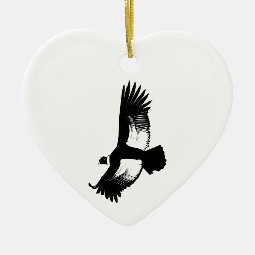 Flying Andean Condor Ceramic Ornament