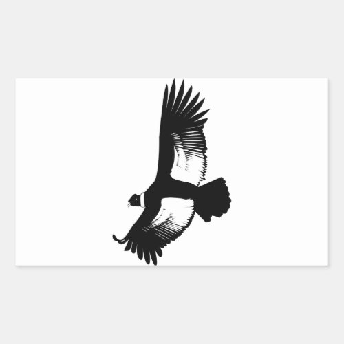 Flying Andean Condor Rectangular Sticker