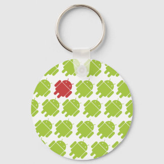 Flying Android Red Keychain