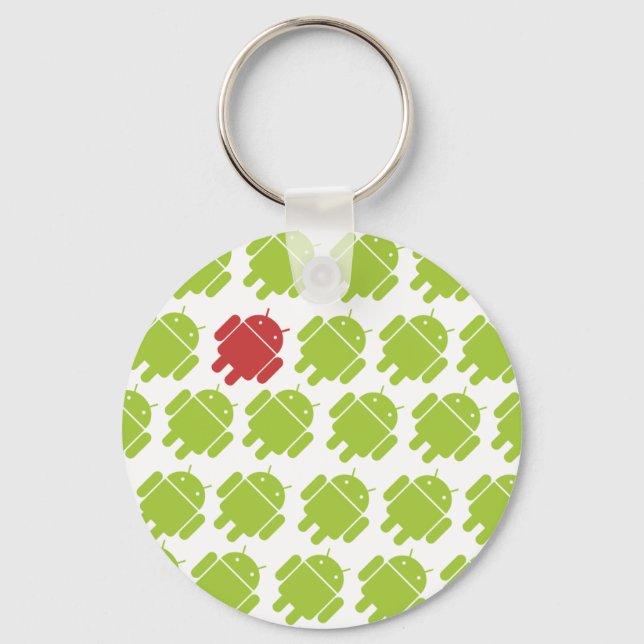 Flying Android Red Keychain (Front)