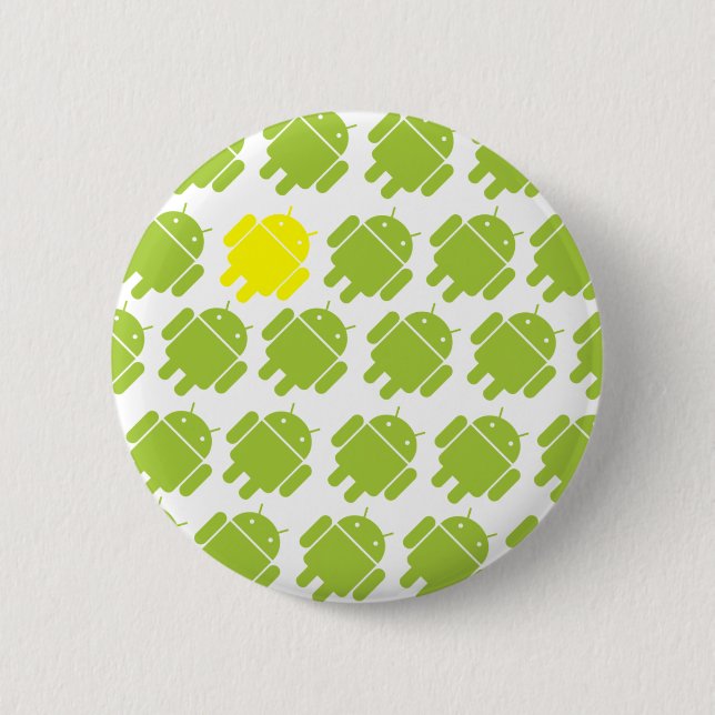 Flying Android Yellow Button (Front)