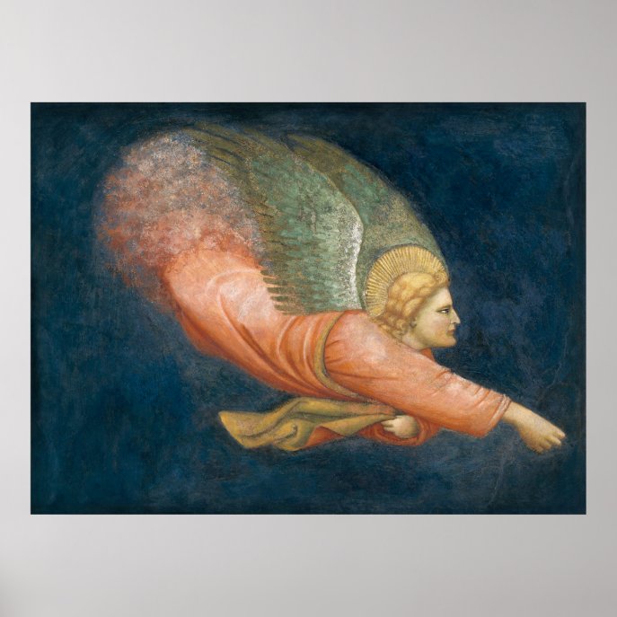 Flying angel (Giotto follower) CC1122 Renaissance Poster