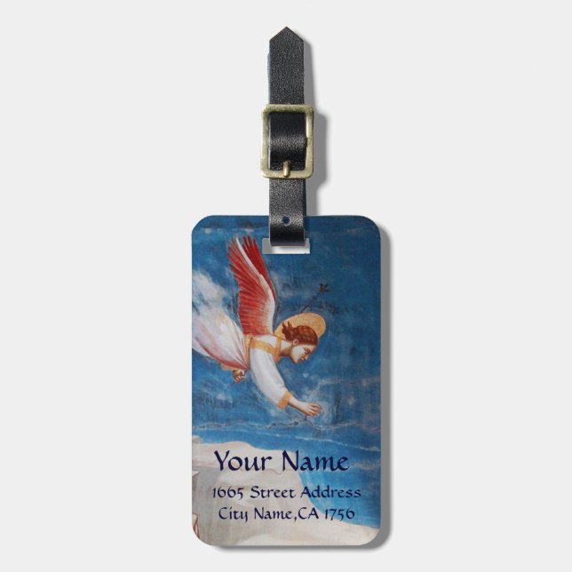 FLYING ANGEL MONOGRAM / ST JOACHIM'S DREAM LUGGAGE TAG (Front Vertical)
