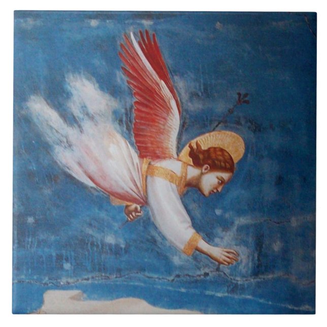 FLYING ANGEL / ST JOACHIM'S DREAM Christmas Ceramic Tile (Front)