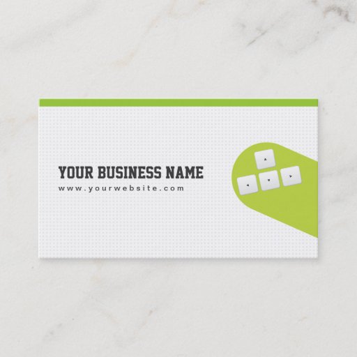 Customizable Flying Arrow Keys Game Programmer Business Card