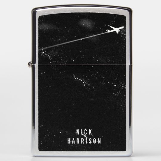 Flying Away / Airplane Contrail Personalized Zippo Lighter