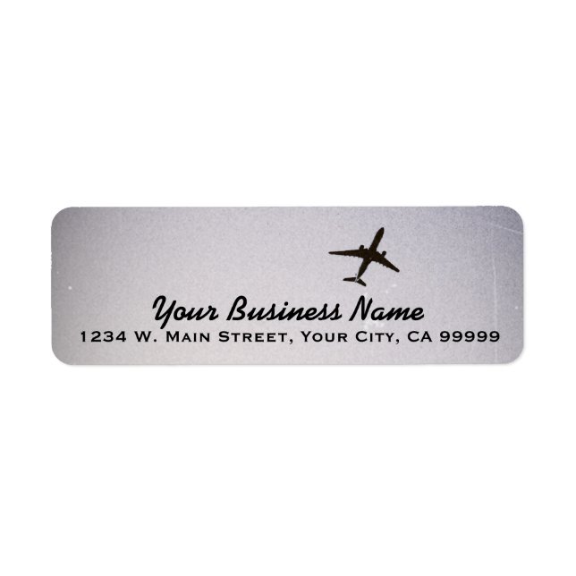 Flying Away | High Altitude Airplane Jet Plane Label (Front)