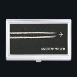 Flying Away/High Altitude Airplane Personalized Business Card Case<br><div class="desc">Me and my camera's encounter from a walk in a park. Photographed on 2012/01/07. You may like to rotate the image to get a different view. Personalize it with recipient's name or customize it with your own text, and you can also change the font, size, & color of the text....</div>