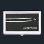Flying Away/High Altitude Airplane Personalized Business Card Case<br><div class="desc">Me and my camera's encounter from a walk in a park. Photographed on 2012/01/07. You may like to rotate the image to get a different view. Personalize it with recipient's name or customize it with your own text, and you can also change the font, size, & color of the text....</div>