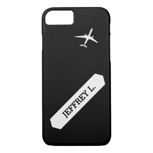 Flying Away  High Altitude Airplane Personalized iPhone 87 Case