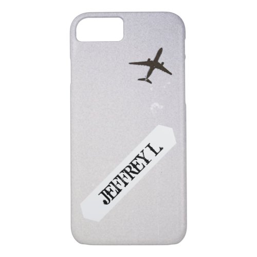 Flying Away  High Altitude Airplane Personalized iPhone 87 Case