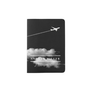 Flying Away/Jet Aeroplane/Personalised Pilot Passport Holder