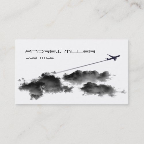 Flying AwayJet AirplanePilot Travel Agent Business Card