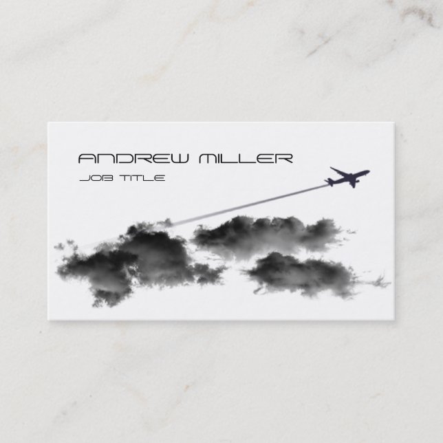 Flying Away/Jet Airplane/Pilot Travel Agent Business Card (Front)