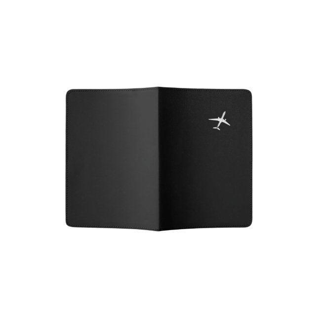 Flying Away / Jet Airplane / Pilots Gifts Passport Holder (Opened)