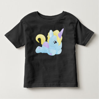 Flying Baby Blue Unicorn 2t 3t 4t 5t Girls Toddler T-shirt