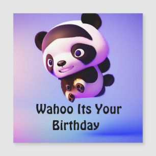 Flying Baby Panda, Magnetic Card