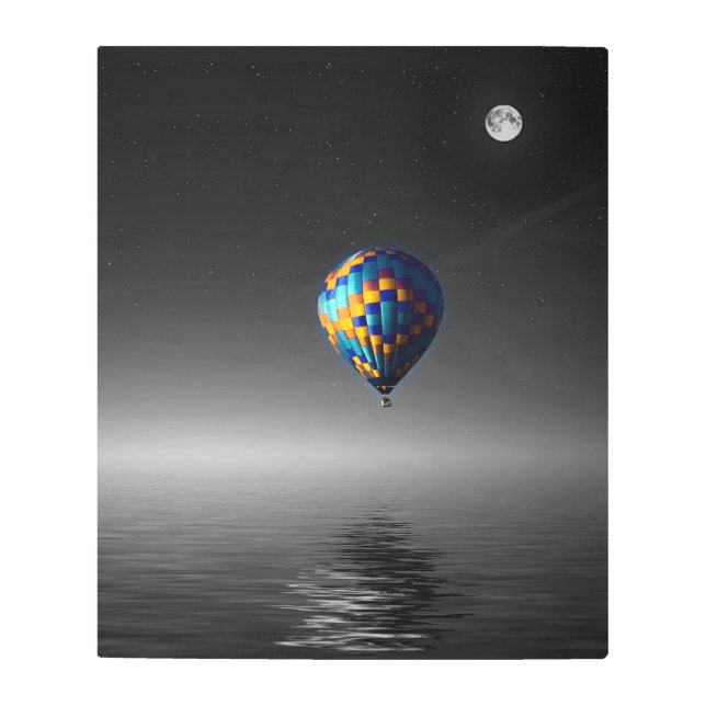 Flying Balloon Selective Minimalist Photography  Metal Print (Front)
