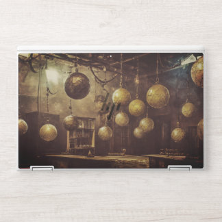 Flying balls, in an steampunk laboratory HP laptop skin