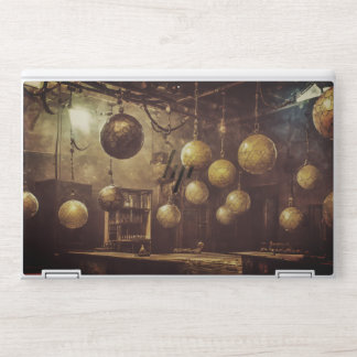 Flying balls, in an steampunk laboratory HP laptop skin