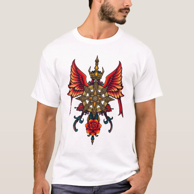 Flying Bard Tattoo T-Shirt (Front)