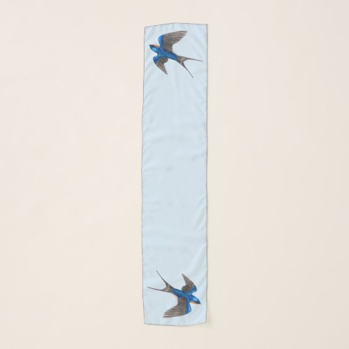 Flying Barn Swallow Bird Scarf