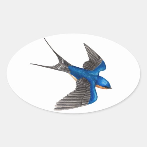 Flying Barn Swallow Sticker