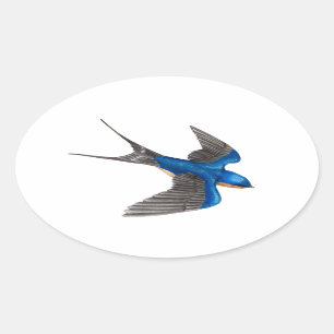 Flying Barn Swallow Sticker