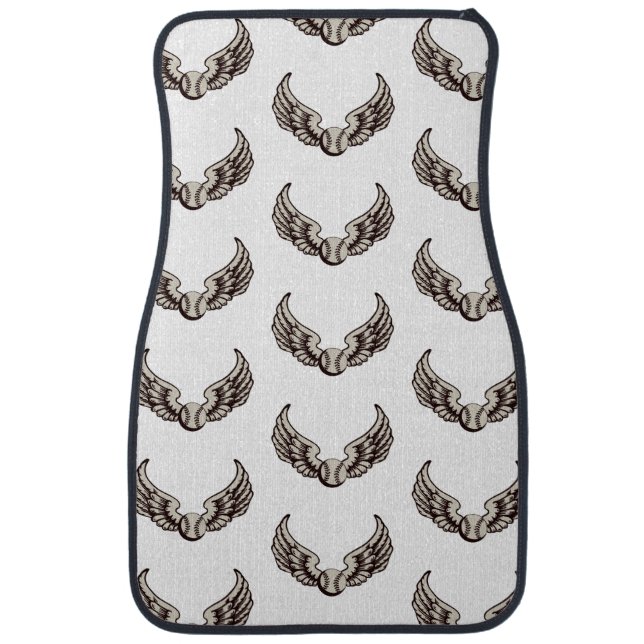 Flying Baseball (Ball) for Baseball Lovers Car Floor Mat (Front)