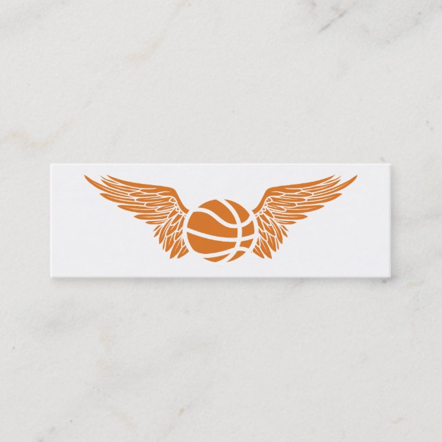 flying basketball ball mini business card (Front)