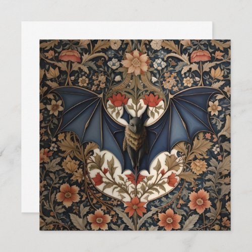 Flying Bat _ Modern William Morris Floral 