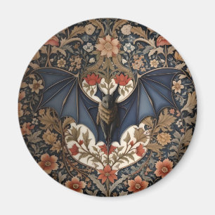 Flying Bat - Modern William Morris Floral Magnet