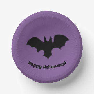 Flying Bat on Purple Paper Bowls